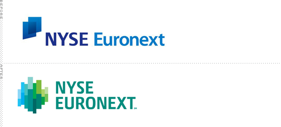 NYSE Euronext Logo, Before and After