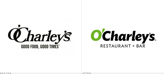 O'Charley's Logo, Before and After