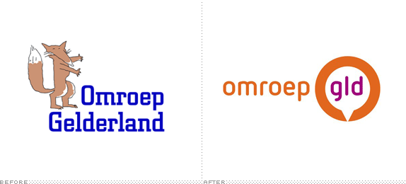 Omroep Gelderland Logo, Before and After