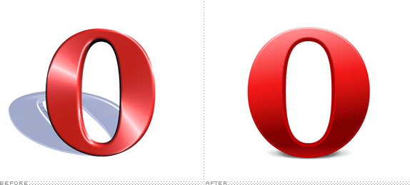 Opera Logo, Before and After