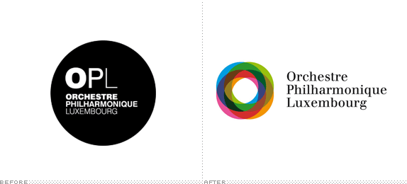 Luxembourg Philharmonic Orchestra Logo, Before and After