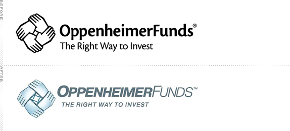 OppenheimerFunds Logo, Before and After