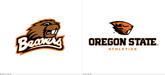 Oregon State Athletics Logo, Before and After