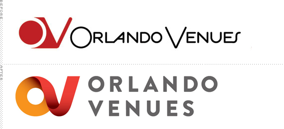 Orlando Venues Logo, Before and After
