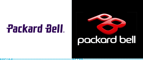 Packard Bell Logo, Before and After