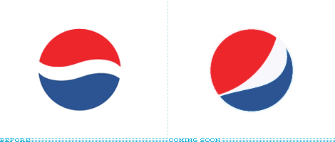 Pepsi Logo, Before and Coming Soon