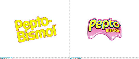 Pepto-Bismol Logo, Before and After