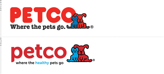 Petco Logo, Before and After