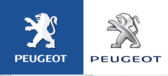 Peugeot Logo, Before and After