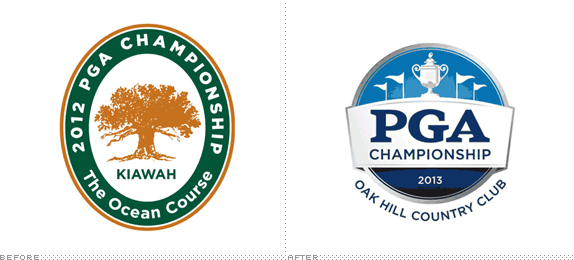 PGA Championship Logo, Before and After