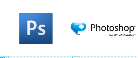 Photoshop Logo, Before and After