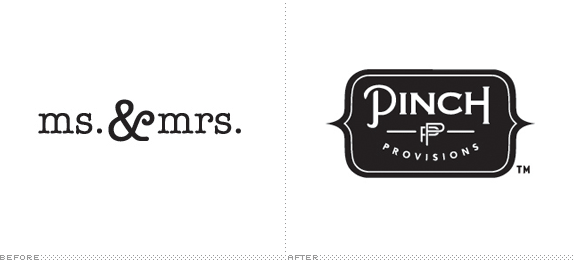 Pinch Provisions Logo, Before and After