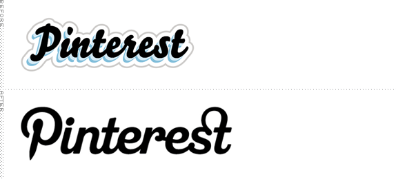 Pinterest Logo, Before and After
