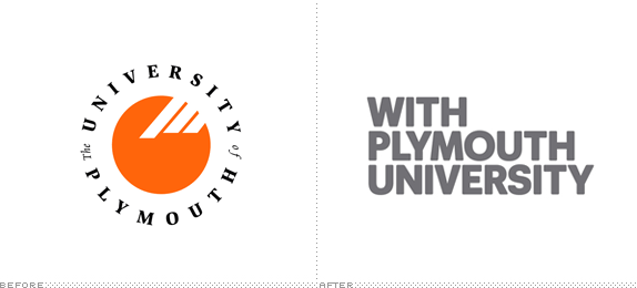 Plymouth University Logo, Before and After