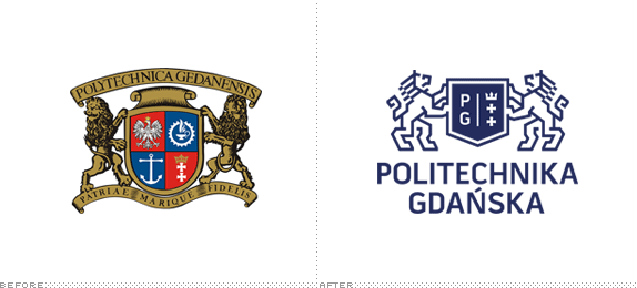 Gdańsk University of Technology Logo, Before and After