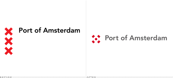 Port of Amsterdam Logo, Before and After