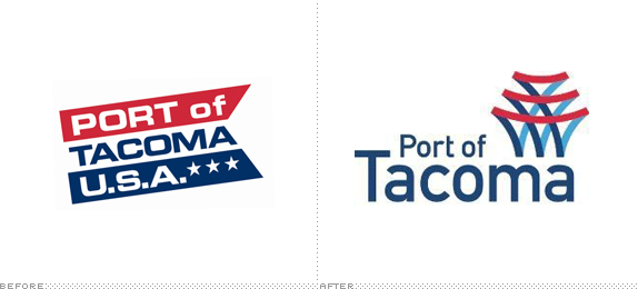 Port of Tacoma Logo, Before and After