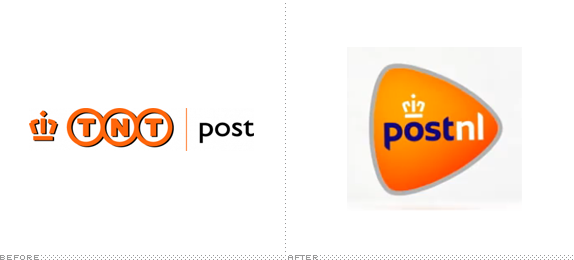 TNT Post Logo, Before and After