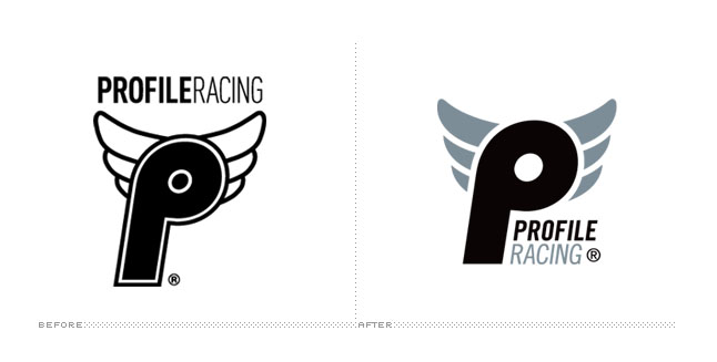 Profile Racing Logo, Before and After