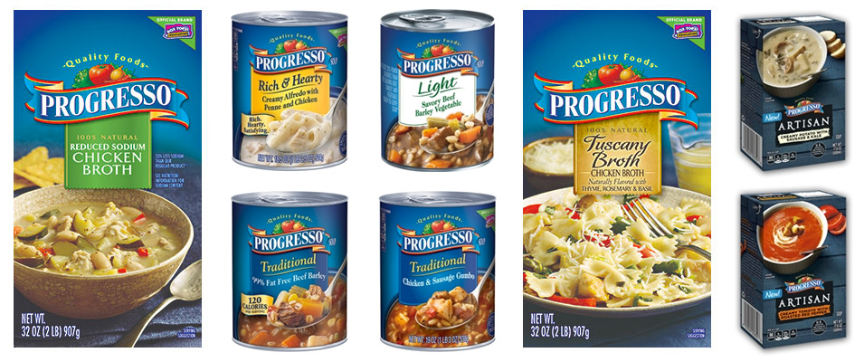 New Packaging for Progresso Cooking Stocks by Hornall Anderson