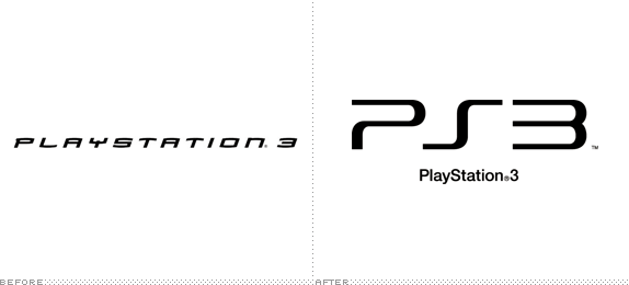 PS3 Logo, Before and After