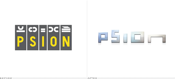 Psion Logo, Before and After