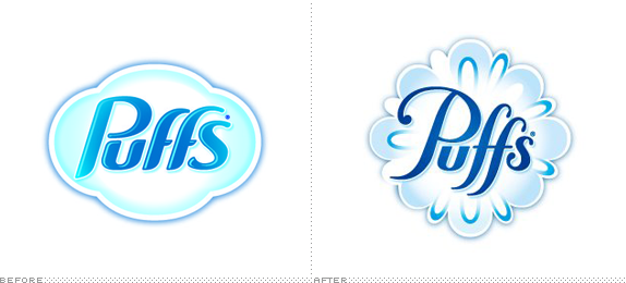 Puffs Logo, Before and After
