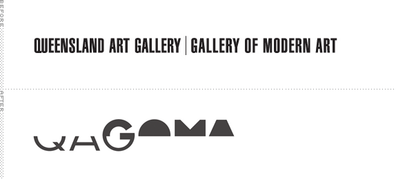QAGOMA Logo, Before and After