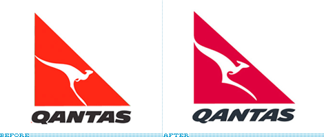 Qantas Logo, Before and After
