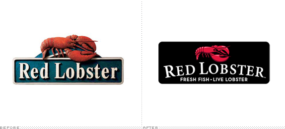 Red Lobster Logo, Before and After