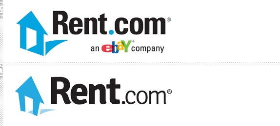 Rent.com Logo, Before and After