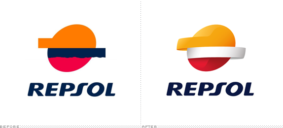 Repsol Logo, Before and After