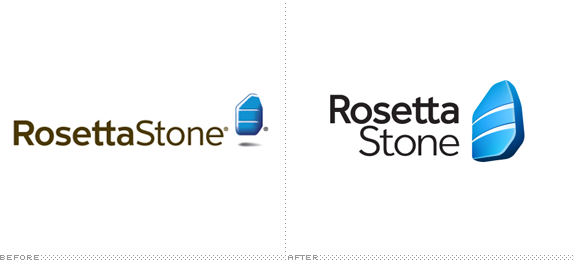 Rosetta Stone Logo, Before and After