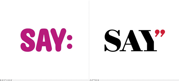 Say Media Logo, Before and After