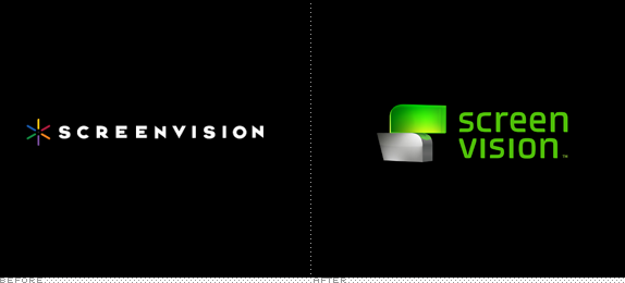 Screenvision Logo, Before and After