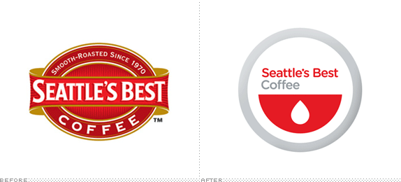 Seattle's Best Coffee Logo, Before and After