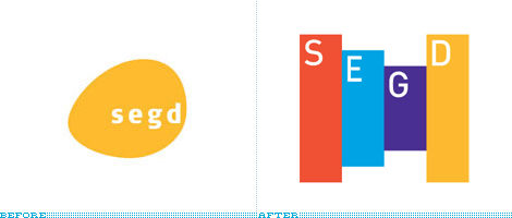 SEGD Logo, Before and After