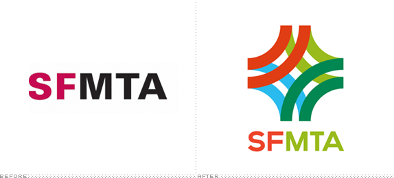 San Francisco Municipal Transportation Agency Logo, Before and After