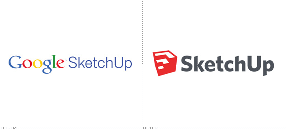 Google SketchUp Logo, Before and After