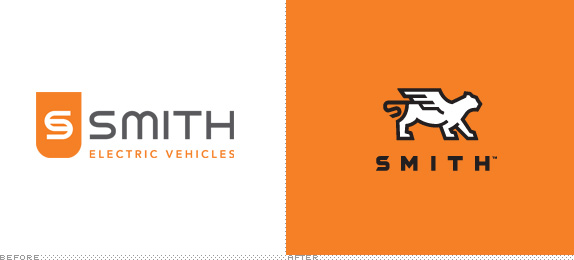 Smith Electric Vehicles Logo, Before and After