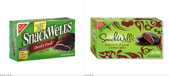 Snackwell's Pakcaging, Before and After