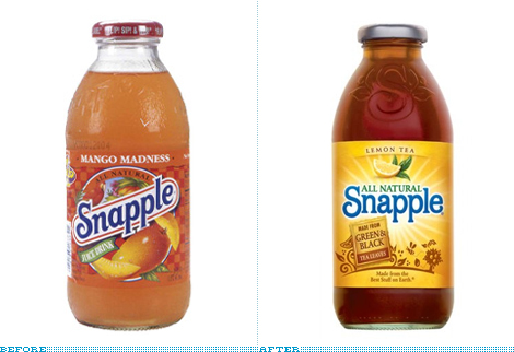 Snapple Bottle, Before and After