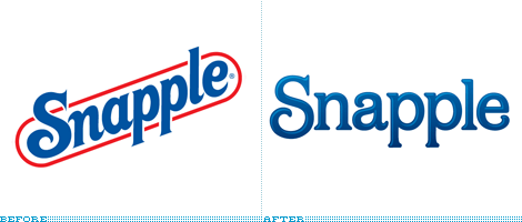 Snapple Logo, Before and After
