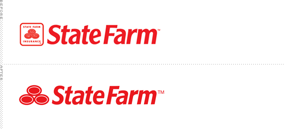 State Farm Logo, Before and After