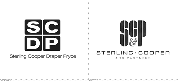 Sterling Cooper & Partners Logo, Before and After
