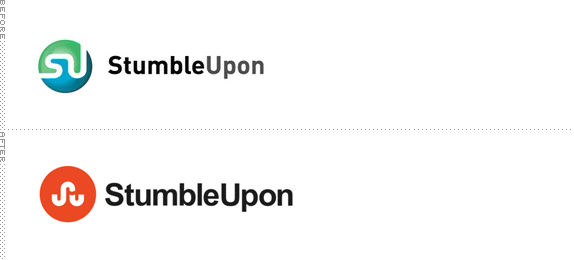 StumbleUpon Logo, Before and After