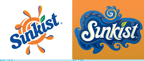 Sunkist Logo, Before and After