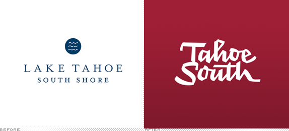 Tahoe South Logo, Before and After