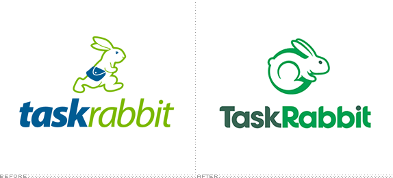 TaskRabbit Logo, Before and After