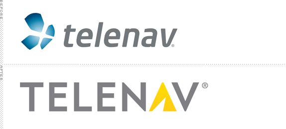 Telenav Logo, Before and After